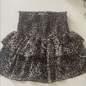 Loavies cheetah print stretchy mini skirt